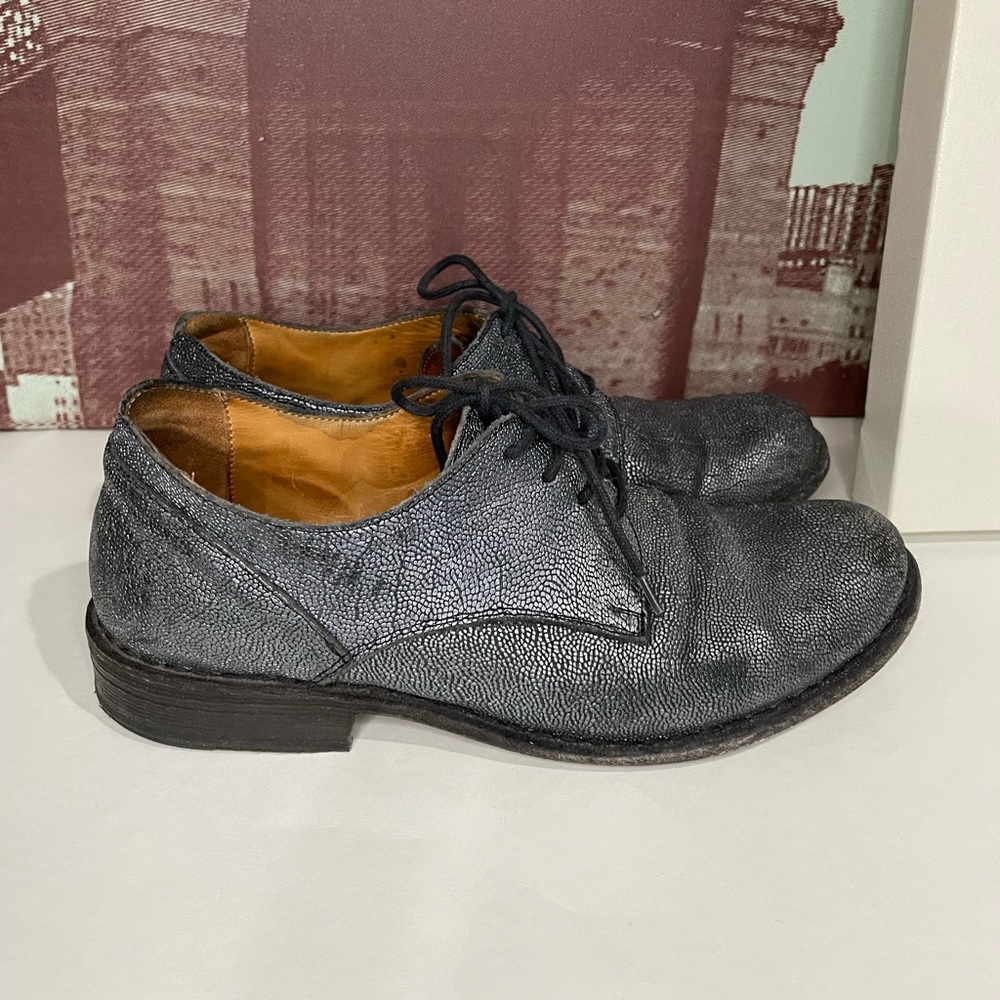 Fiorentini + Baker leather Oxford shoes silver crackled specks - Picture 12 of 12